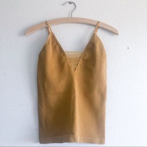 FREE PEOPLE Mustard tank size small NWOT